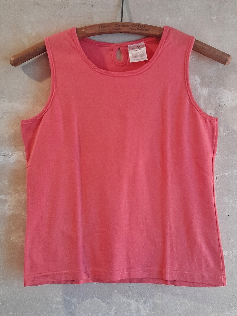 516a. peach pink vintage Basic Image sleeveless 90s y2k tank top, 10/12